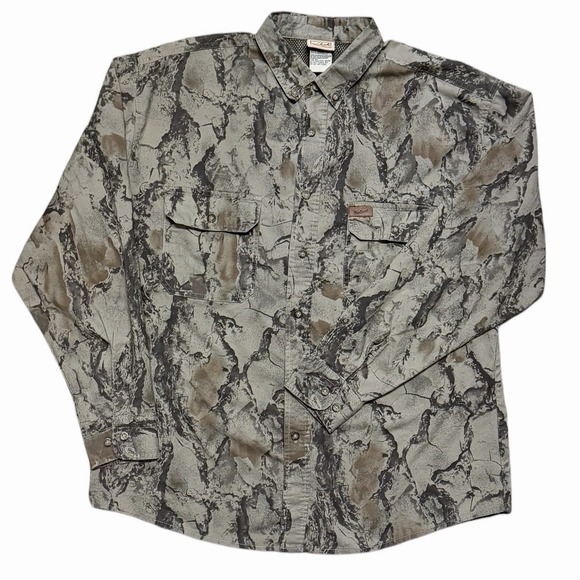 Woolrich Other - Woolrich Outdoor Guide Long Sleeve Shirt Men's Large Natural Gear‎ Camo Vented